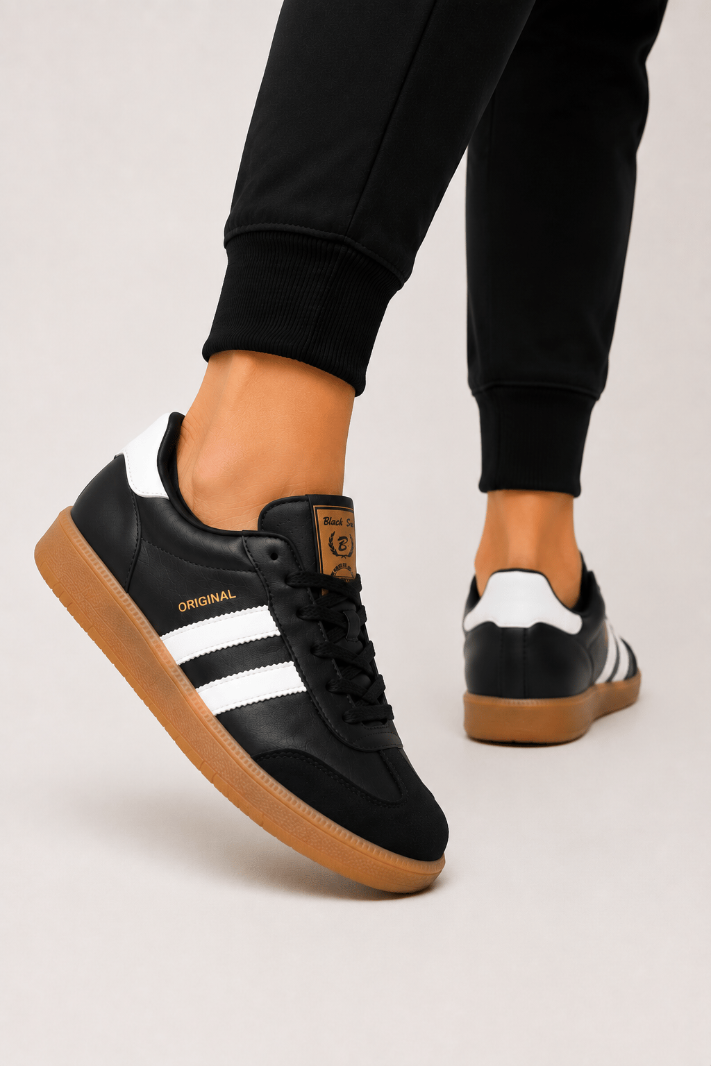 Rahat Unisex Spor Ayakkabı SİYAH - BEYAZ