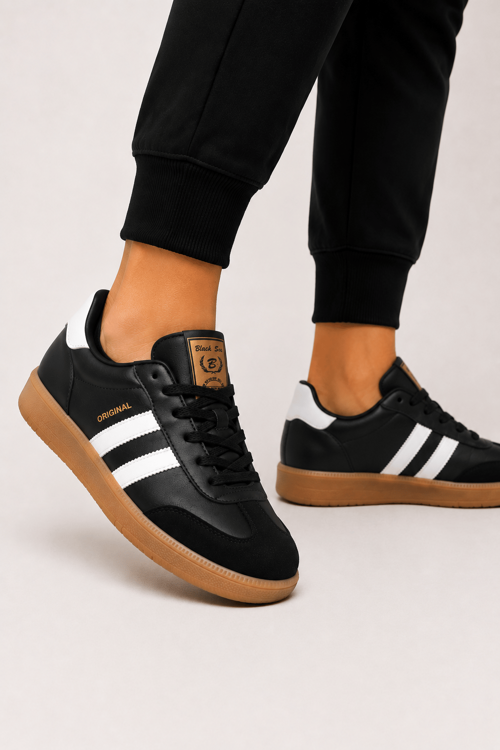 Rahat Unisex Spor Ayakkabı SİYAH - BEYAZ