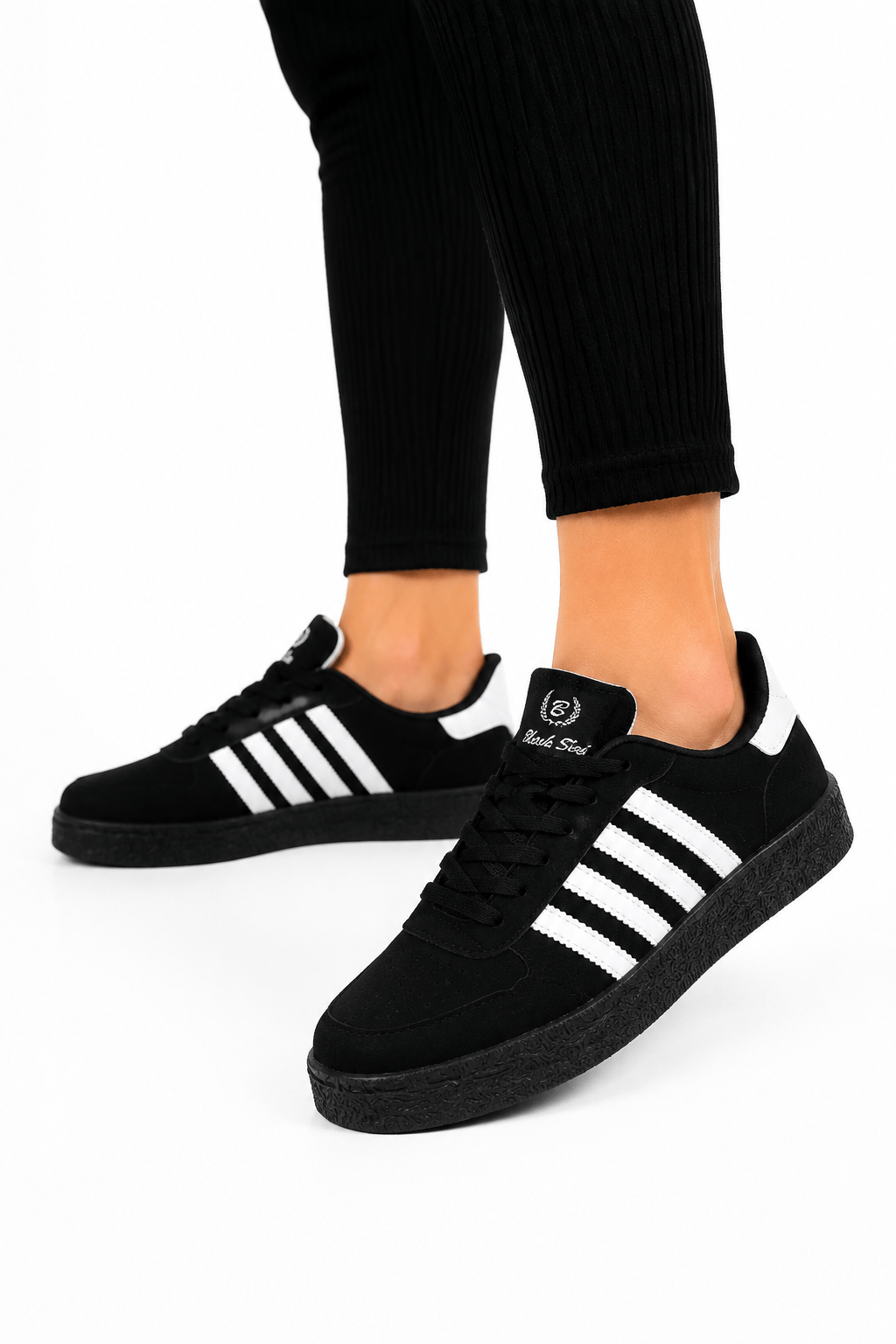 Rahat Unisex Spor Ayakkabı SİYAH-BEYAZ