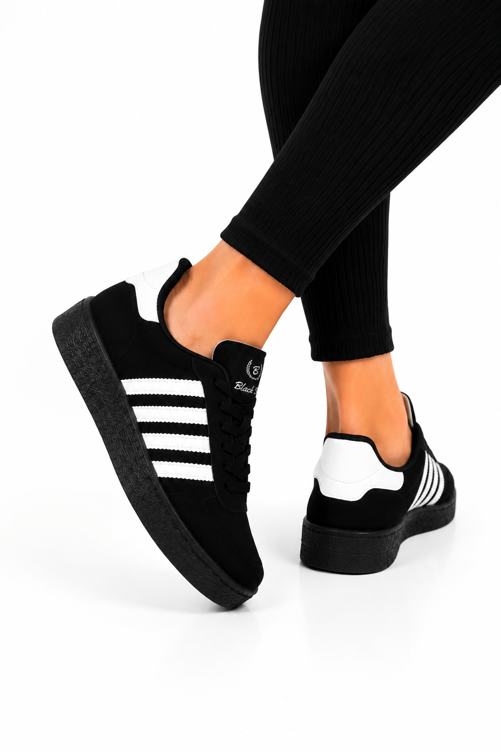 Rahat Unisex Spor Ayakkabı SİYAH-BEYAZ