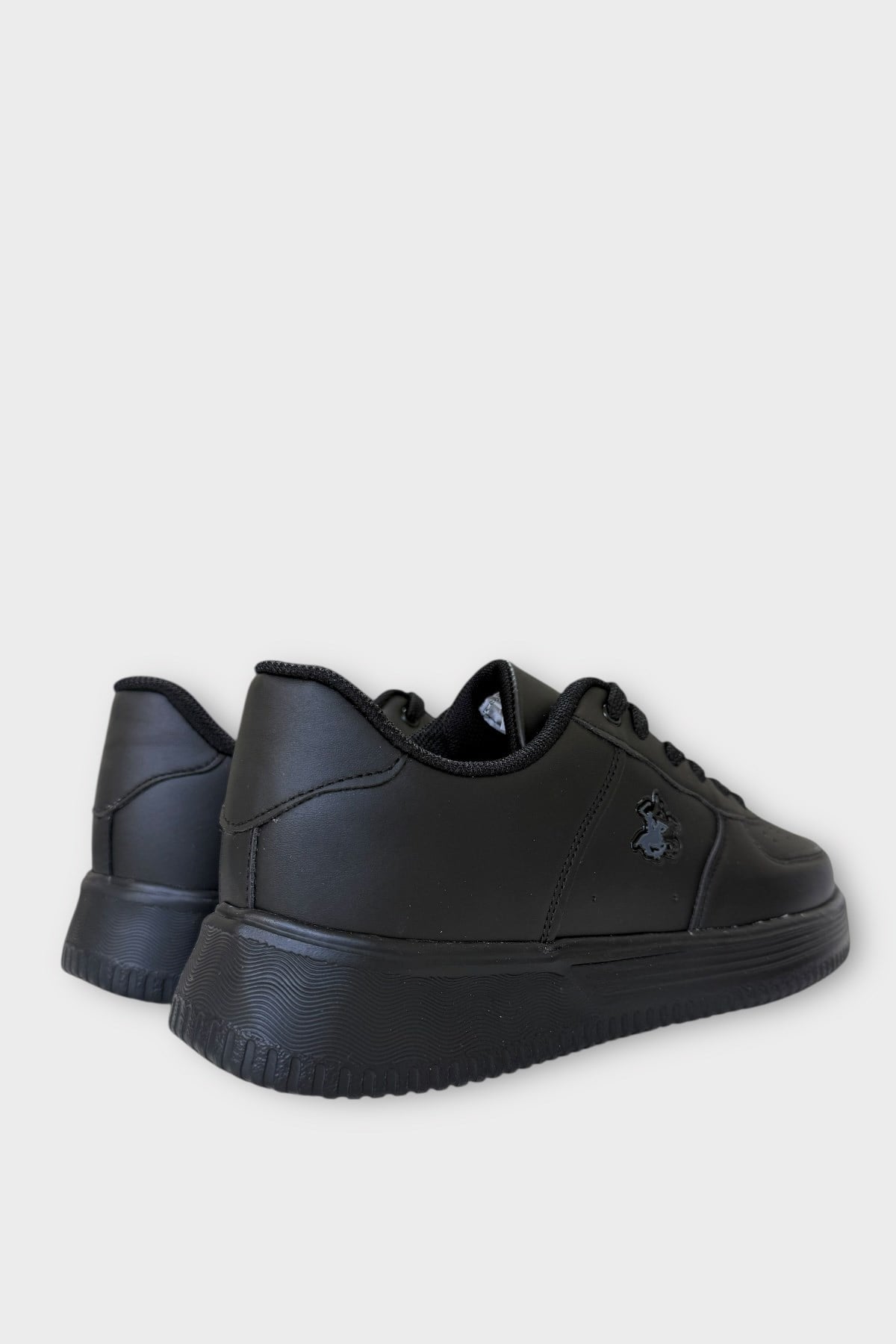 Unisex AirForce Faylon Taban Spor Sneaker Ayakkabı SİYAH