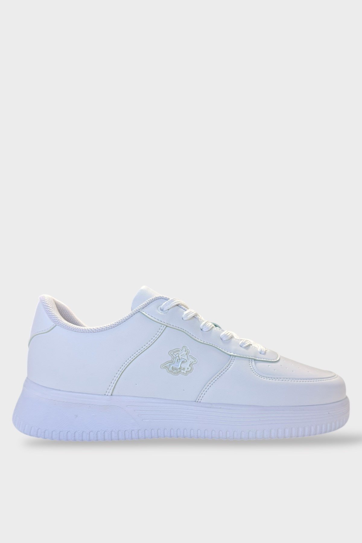 Unisex AirForce Faylon Taban Spor Sneaker Ayakkabı BEYAZ