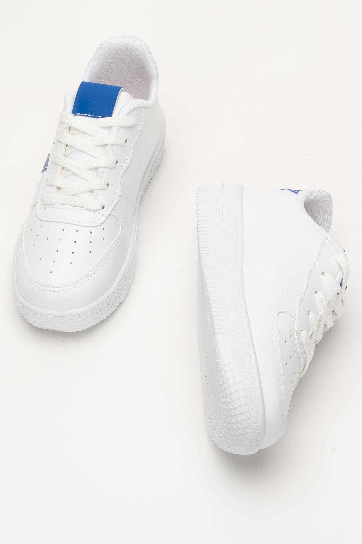 Unisex Bağcıklı Spor Sneaker Ayakkabı BEYAZ - SAKS