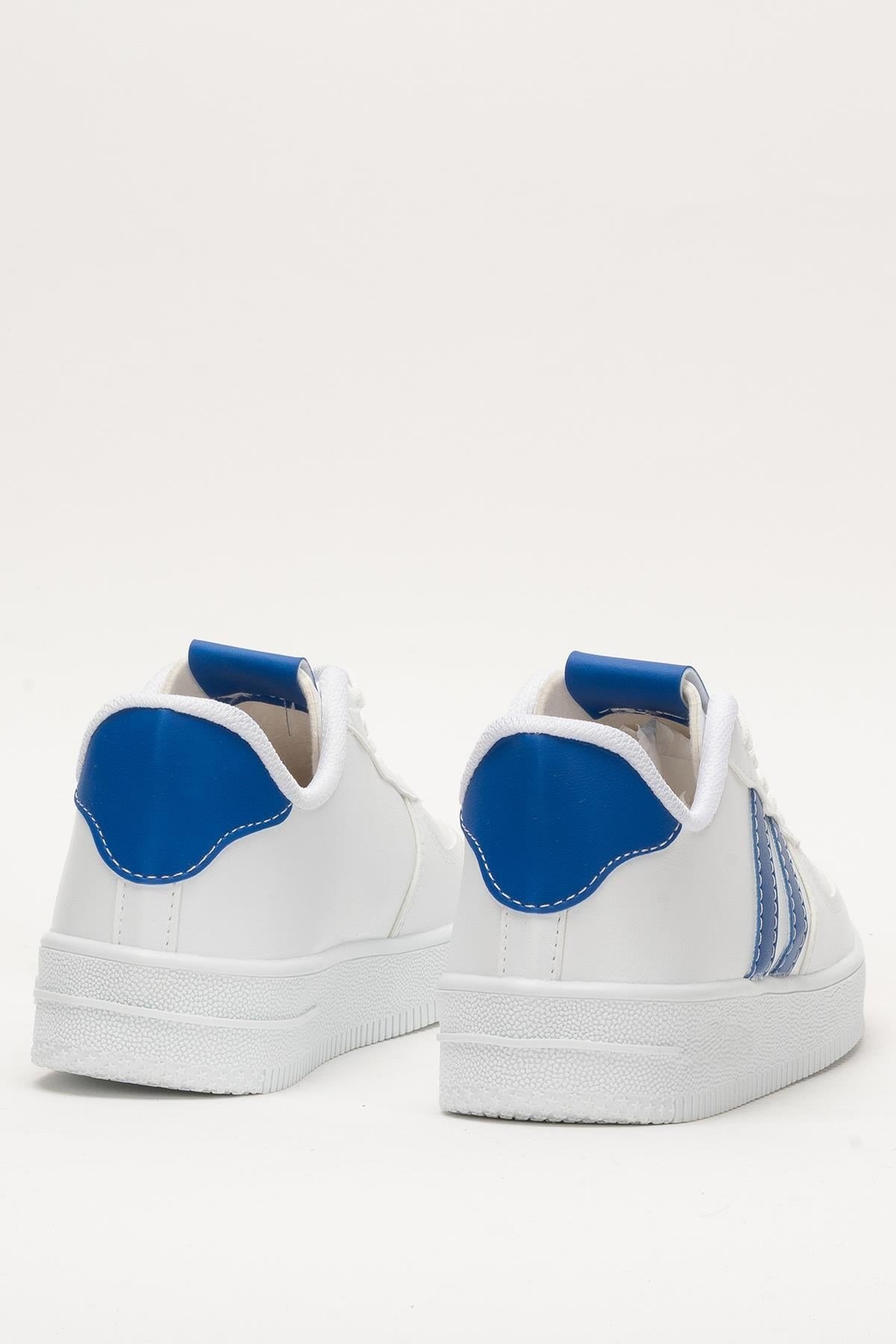 Unisex Bağcıklı Spor Sneaker Ayakkabı BEYAZ - SAKS