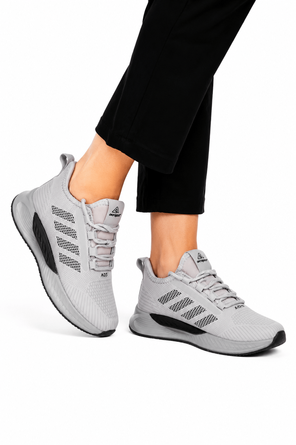 Unisex Cilt Poli Taban Spor Ayakkabı GRI
