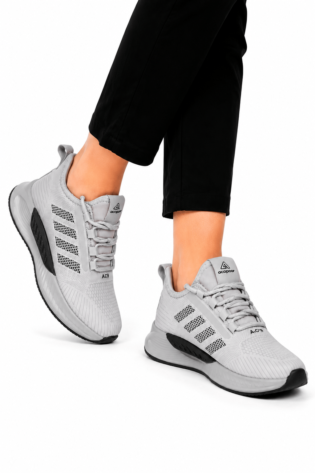Unisex Cilt Poli Taban Spor Ayakkabı GRI