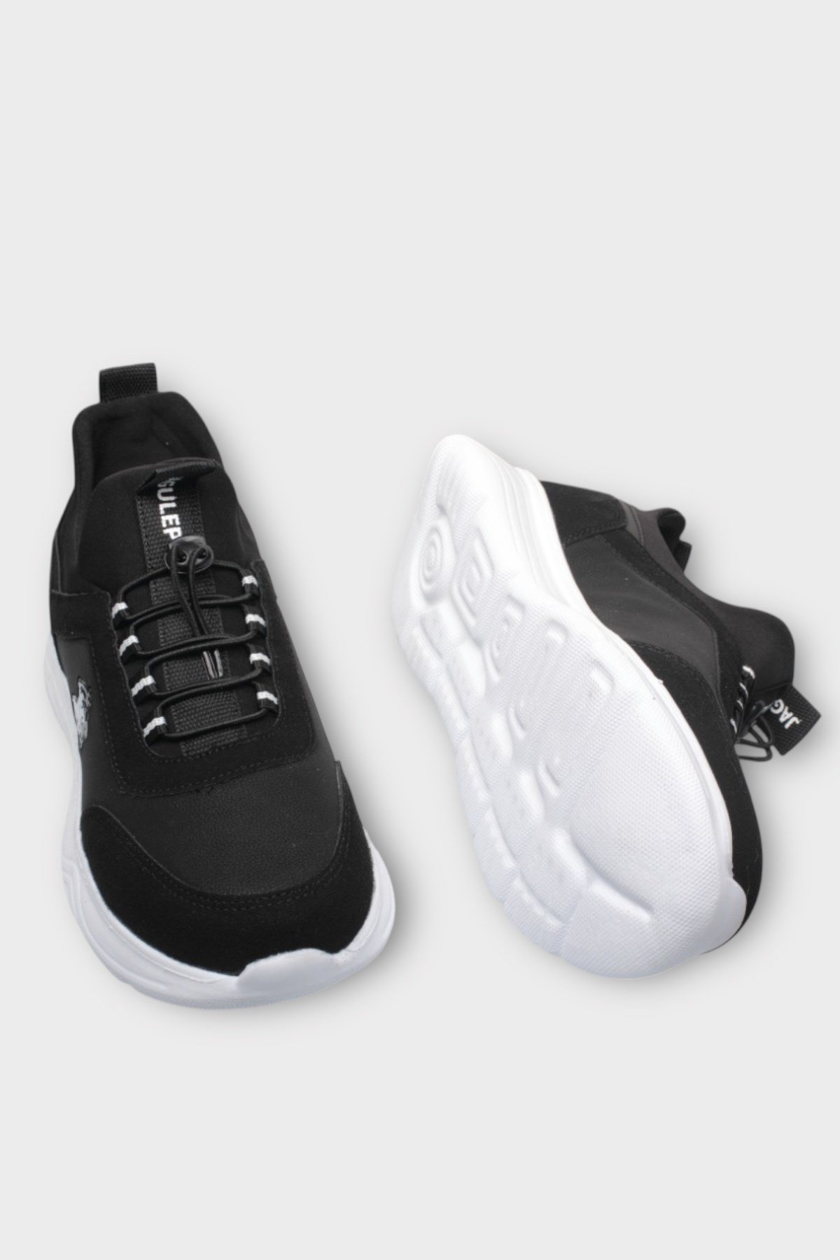 Unisex Cilt Rahat Snekaer Spor Ayakkabı SİYAH - BEYAZ