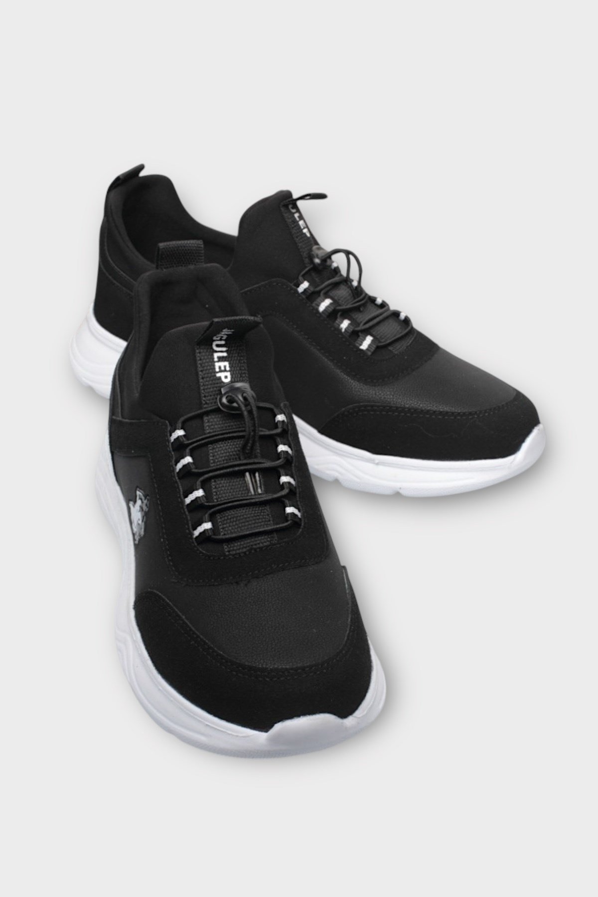 Unisex Cilt Rahat Snekaer Spor Ayakkabı SİYAH - BEYAZ