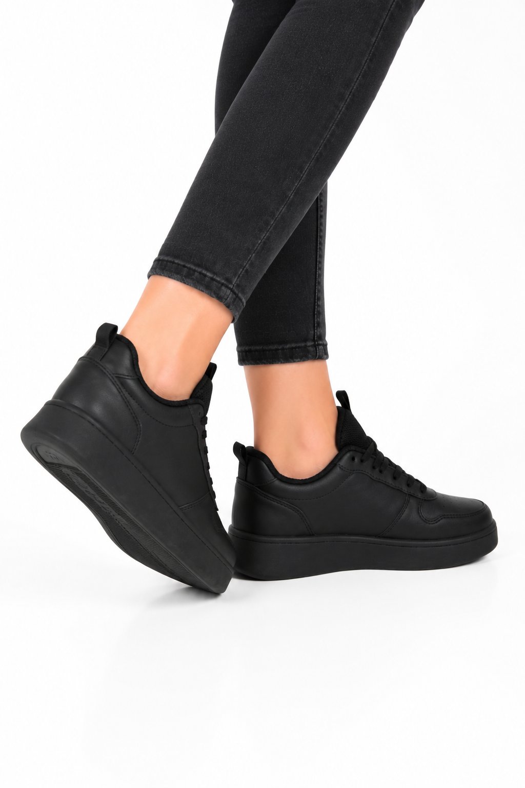 Unisex Cilt Sneaker Ayakkabı SİYAH