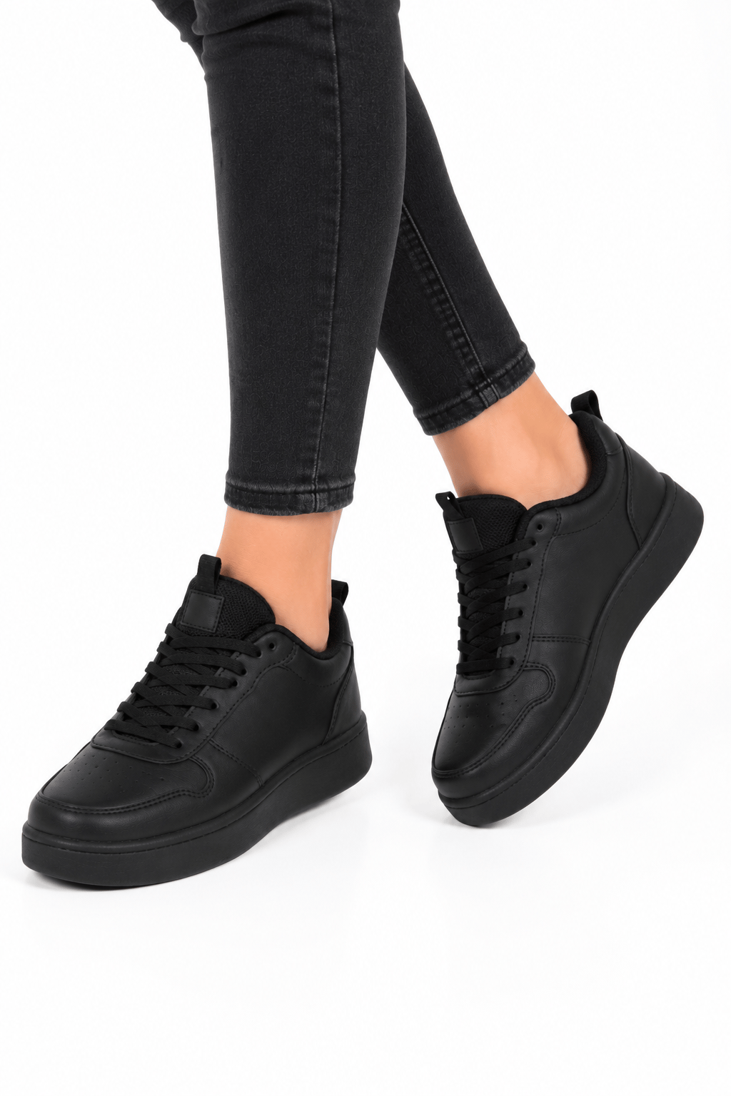 Unisex Cilt Sneaker Ayakkabı SİYAH