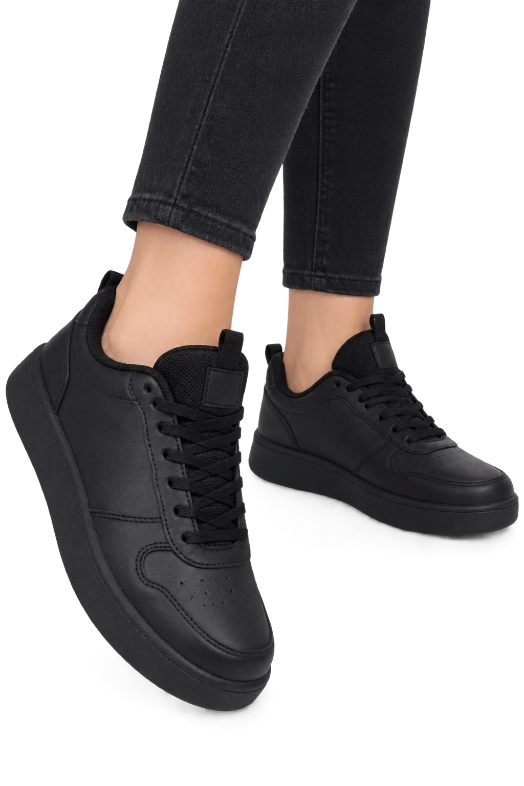 Unisex Cilt Sneaker Ayakkabı SİYAH