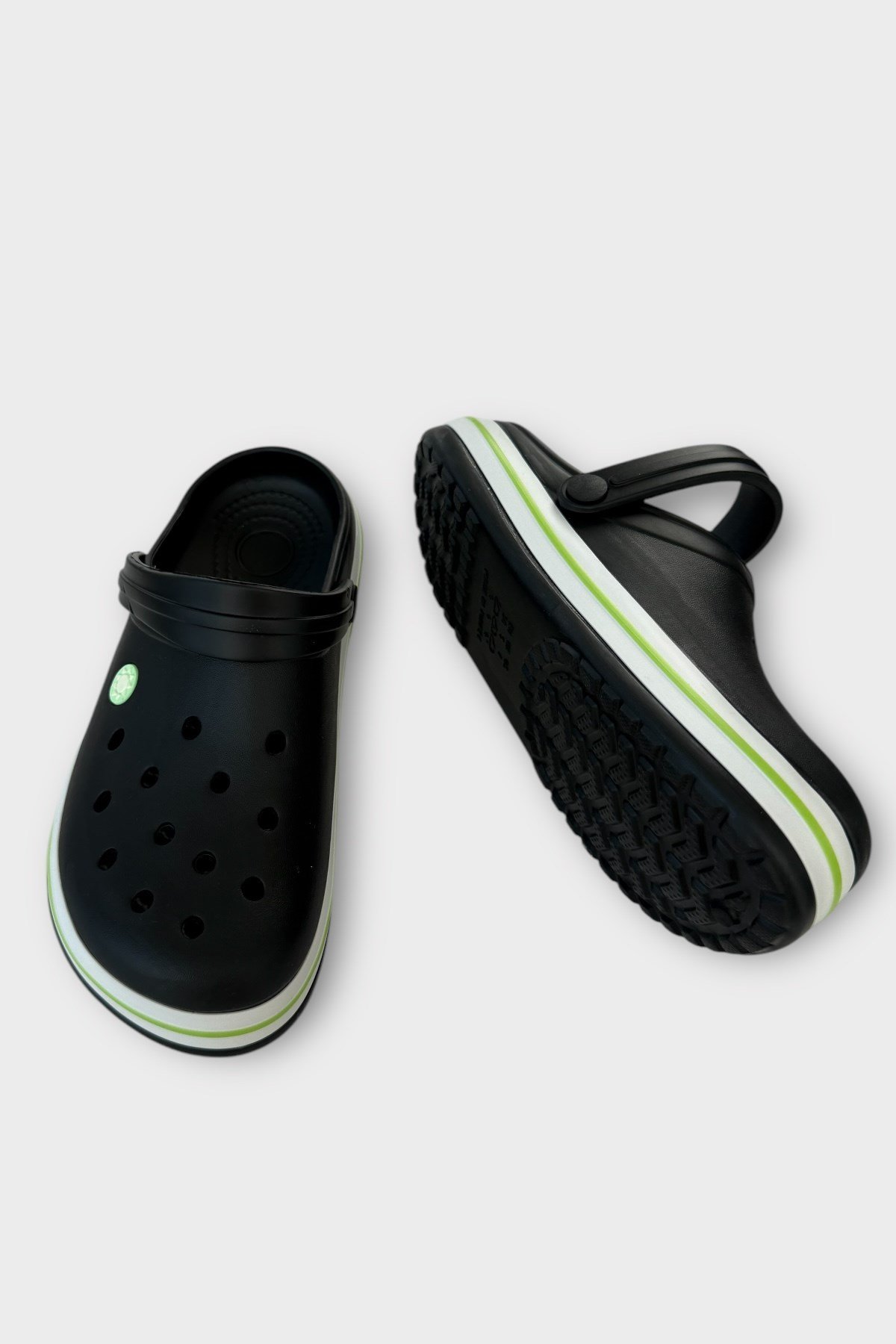 Unisex Comfort Hafif Medikal Hemşire Sabo Terlik SİYAH - YEŞİL