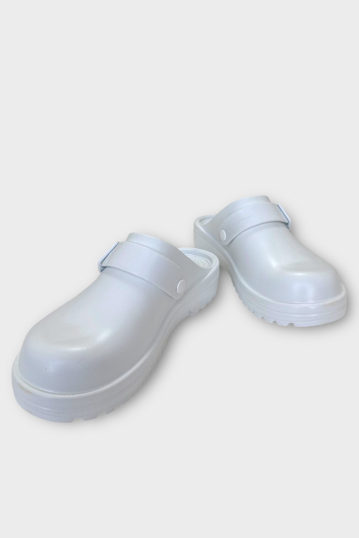 Unisex Comfort Kalın Taban Medikal Hemşire Doktor Sabo Terlik BEYAZ