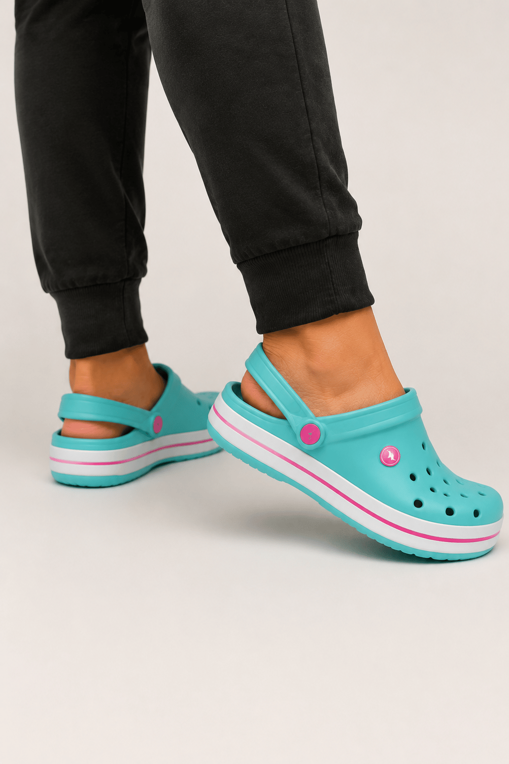 Unisex Confort Medikal Hemşire Sabo Terlik YEŞİL-PEMBE