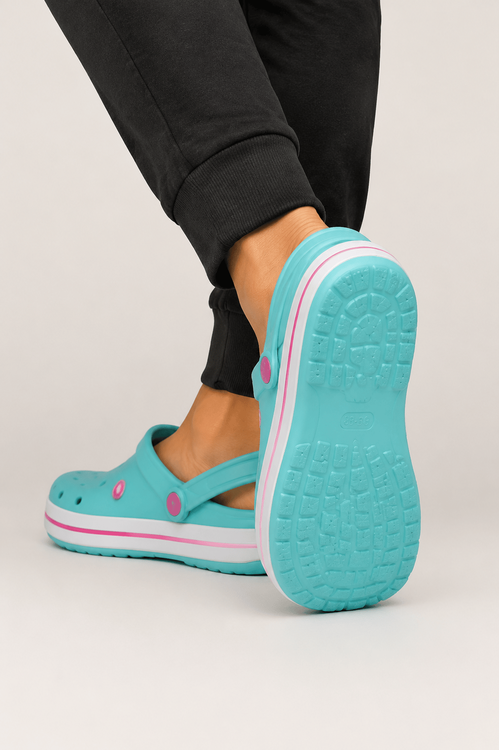Unisex Confort Medikal Hemşire Sabo Terlik YEŞİL-PEMBE