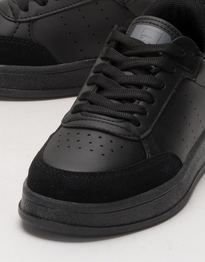 Unisex Düz Hafif Taban Sneaker Ayakkabı SİYAH