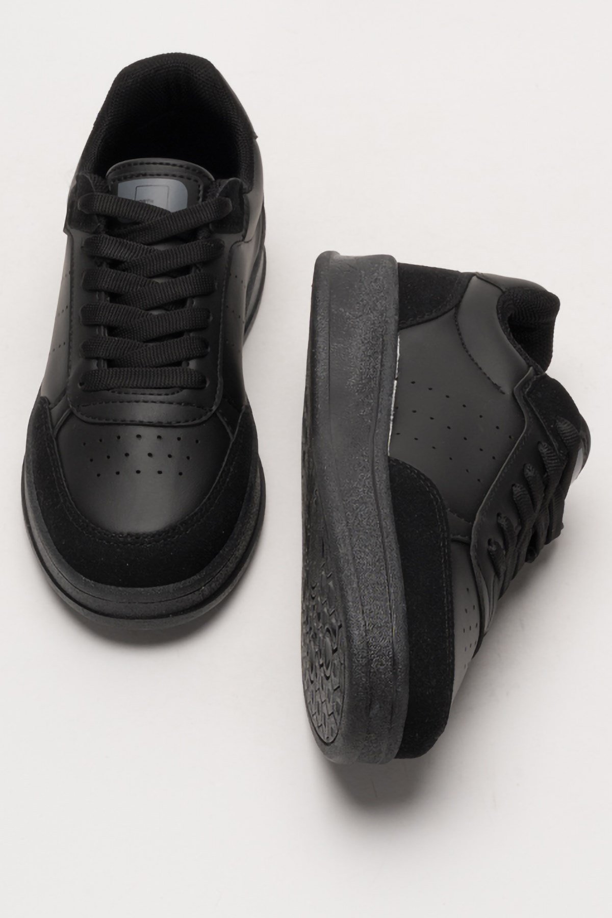 Unisex Düz Hafif Taban Sneaker Ayakkabı SİYAH