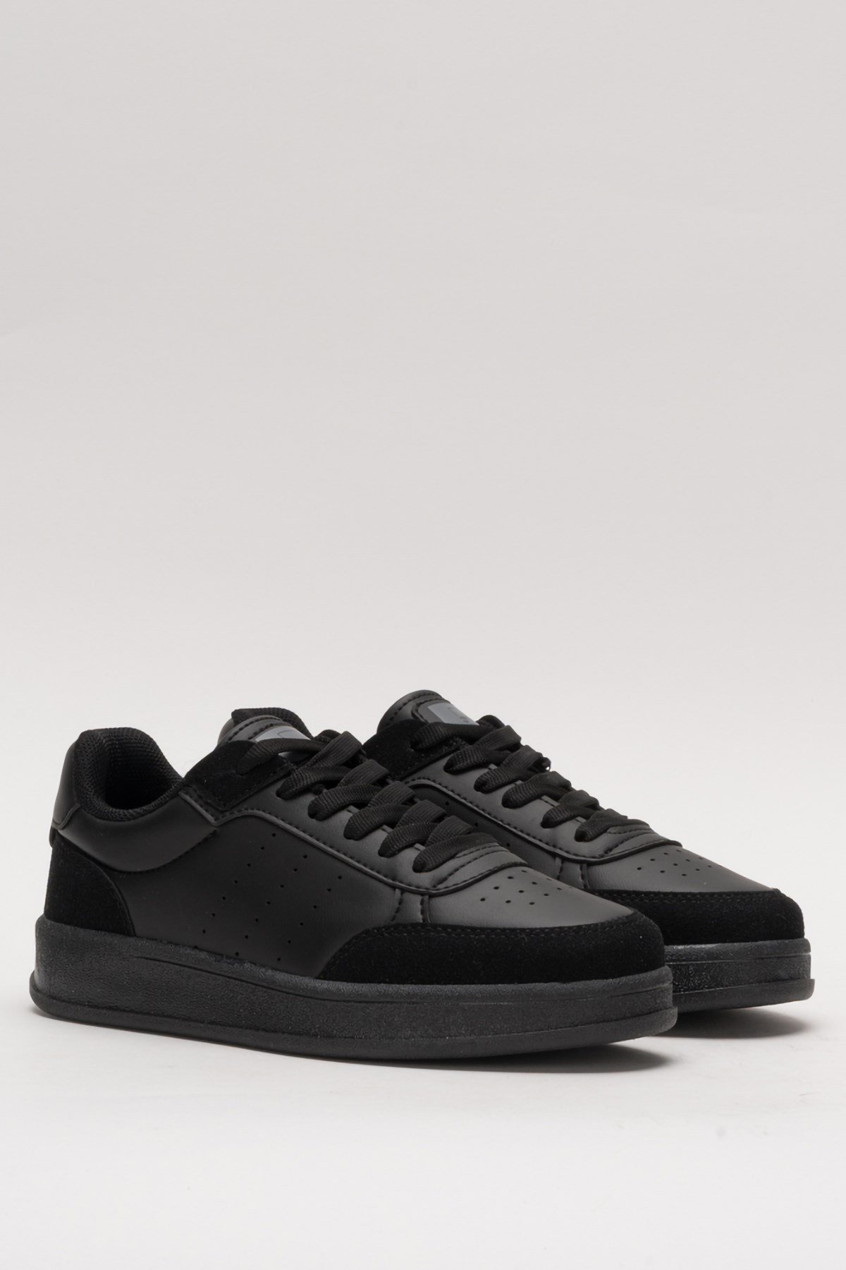 Unisex Düz Hafif Taban Sneaker Ayakkabı SİYAH