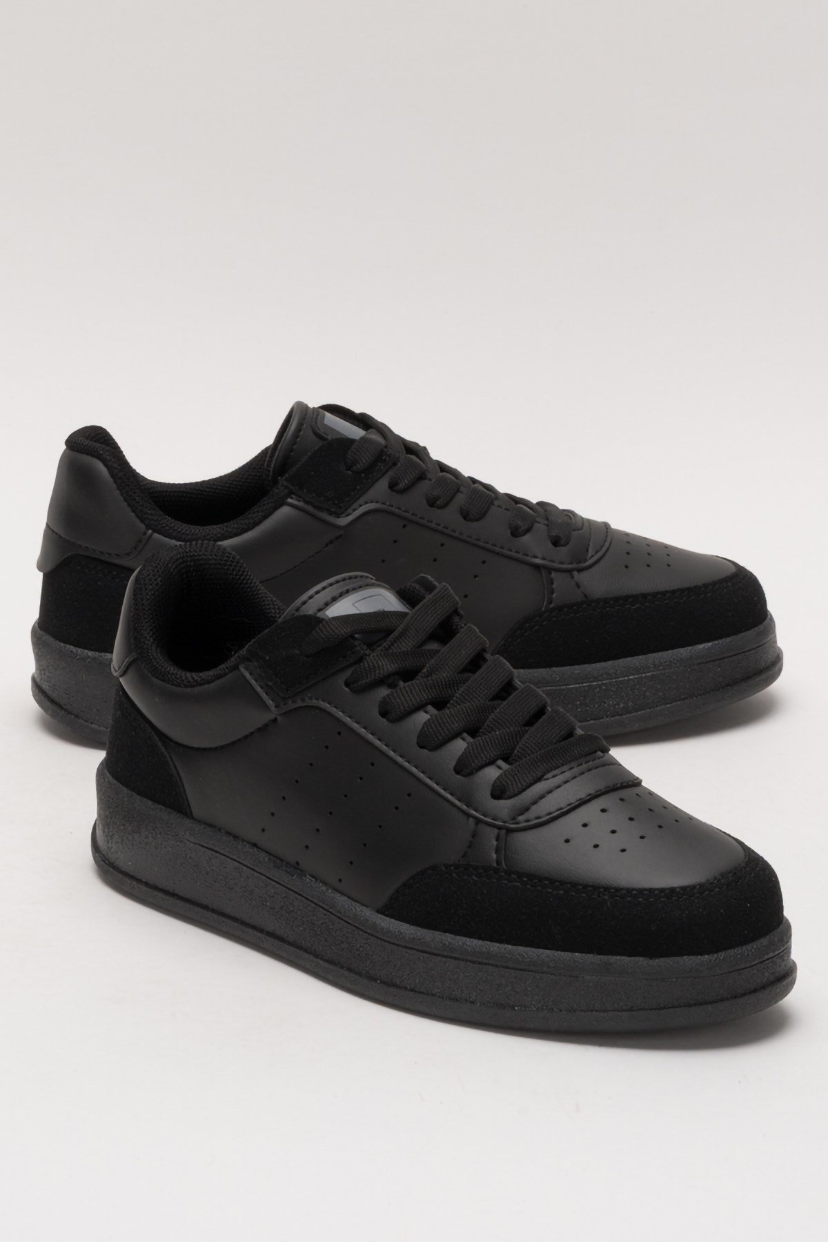 Unisex Düz Hafif Taban Sneaker Ayakkabı SİYAH