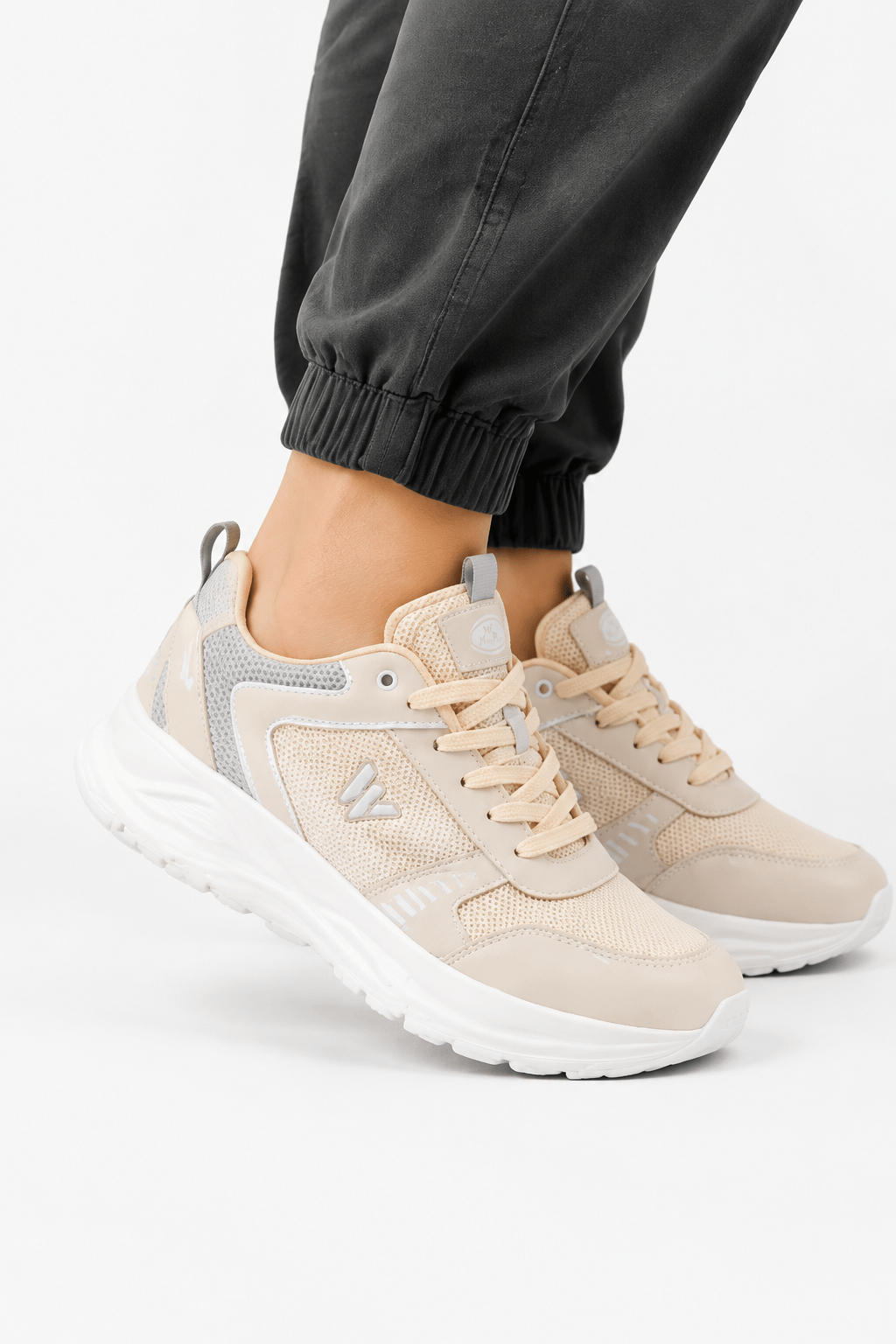 Unisex Faylon Taban Airfile Spor Ayakkabı BEJ