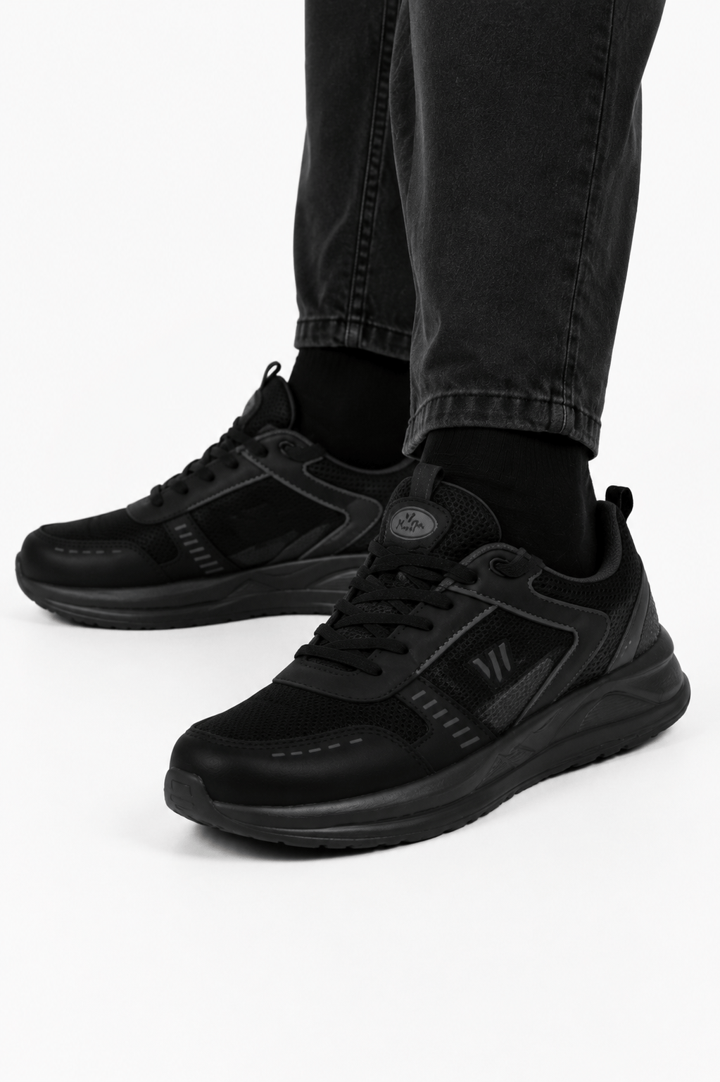 Unisex Faylon Taban Airfile Spor Ayakkabı SİYAH