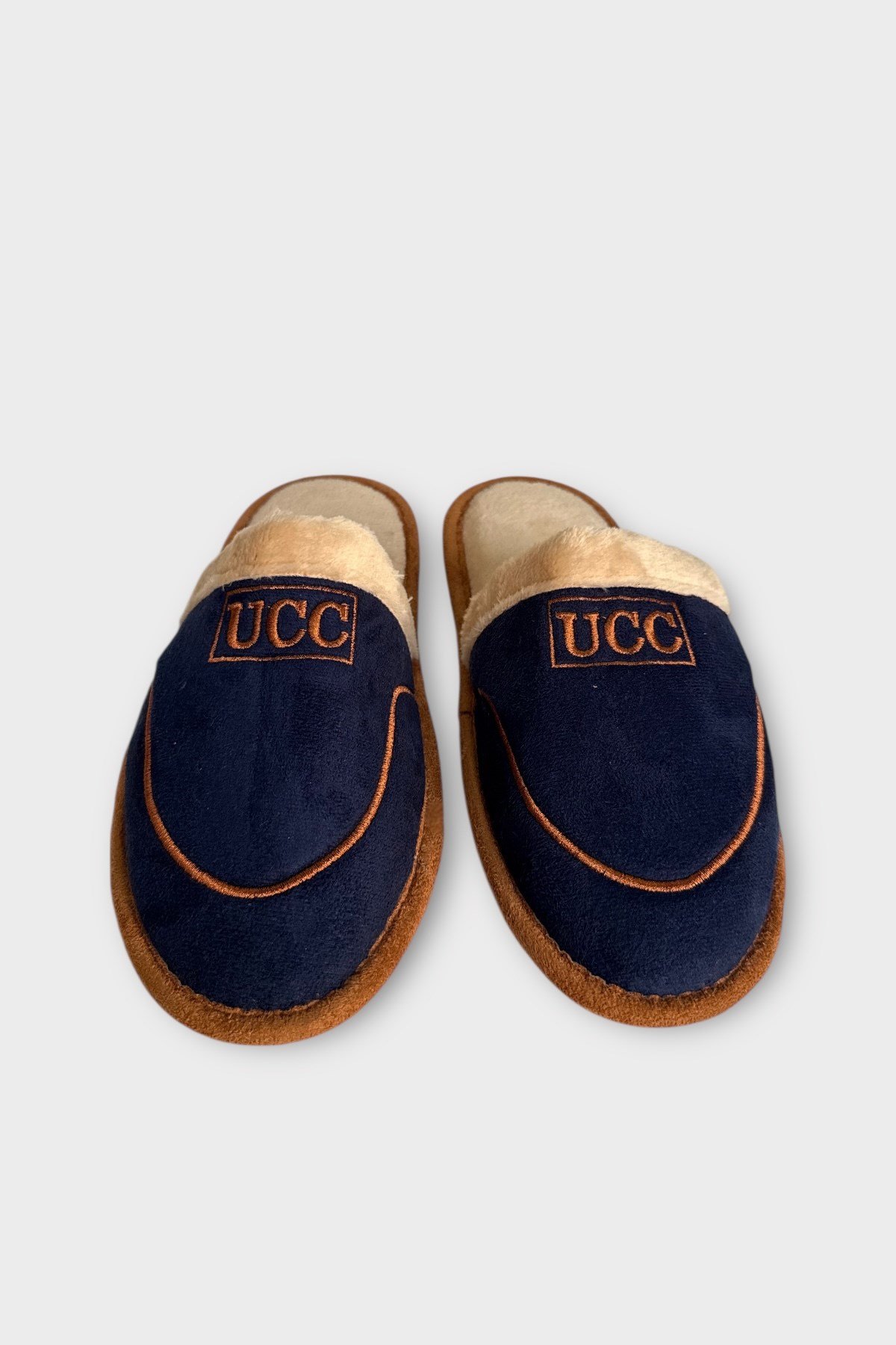 Unisex İçi Peluş Kaydırmaz Taban Bohça Ev Terliği LACİVERT