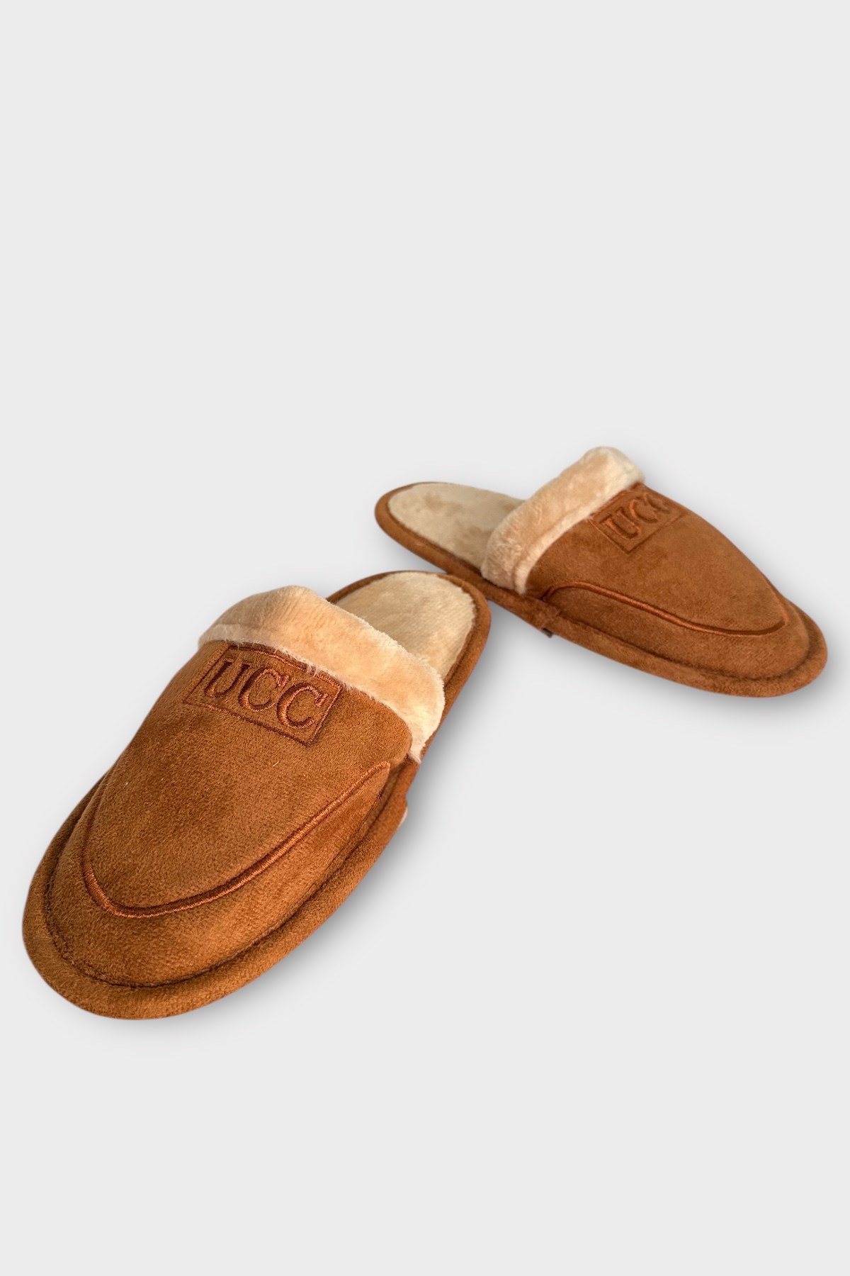 Unisex İçi Peluş Kaydırmaz Taban Bohça Ev Terliği TABA