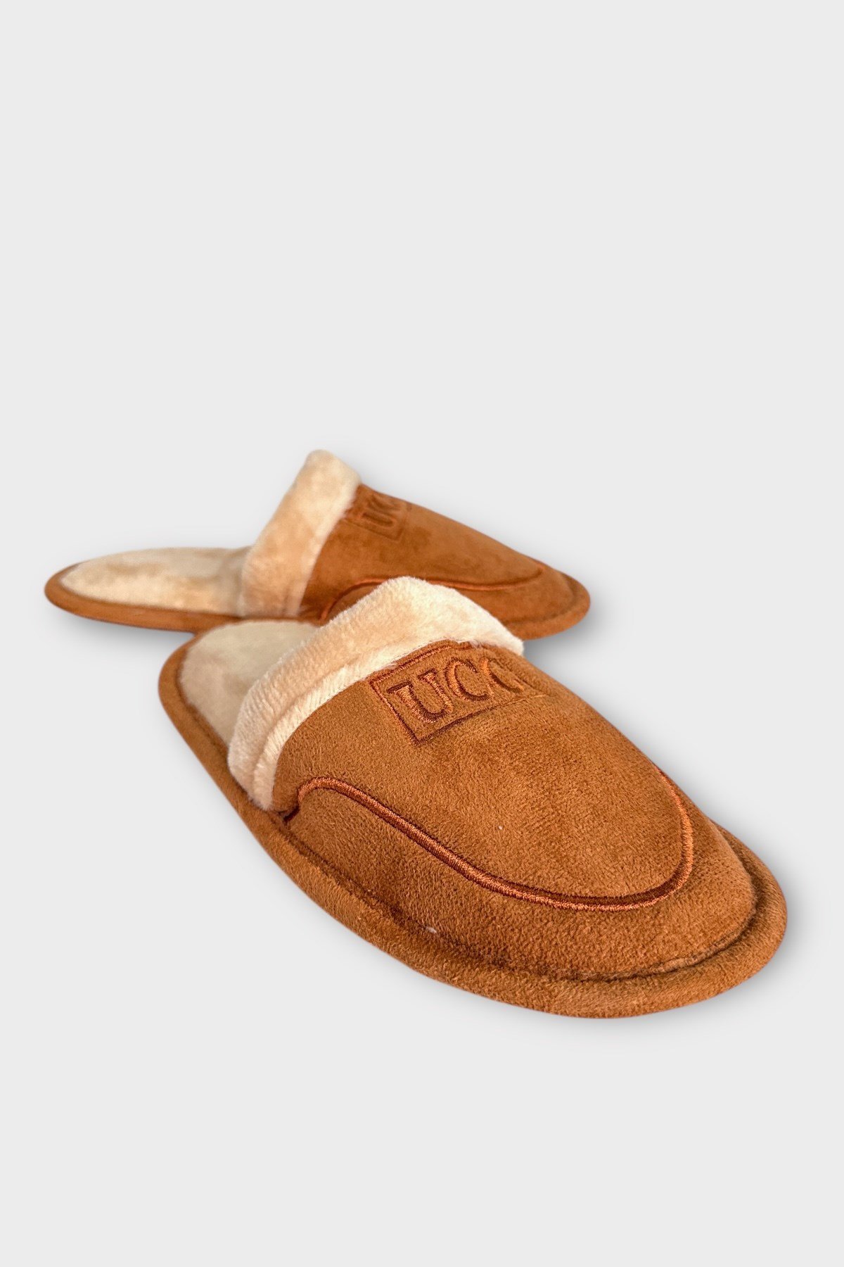 Unisex İçi Peluş Kaydırmaz Taban Bohça Ev Terliği TABA