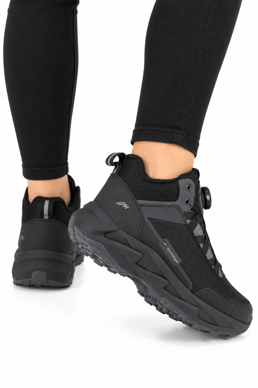 Unisex Kaydırmaz Taban Mekanizma Bağcık Detaylı  Trekking & Outdoor Bot SİYAH-FÜME