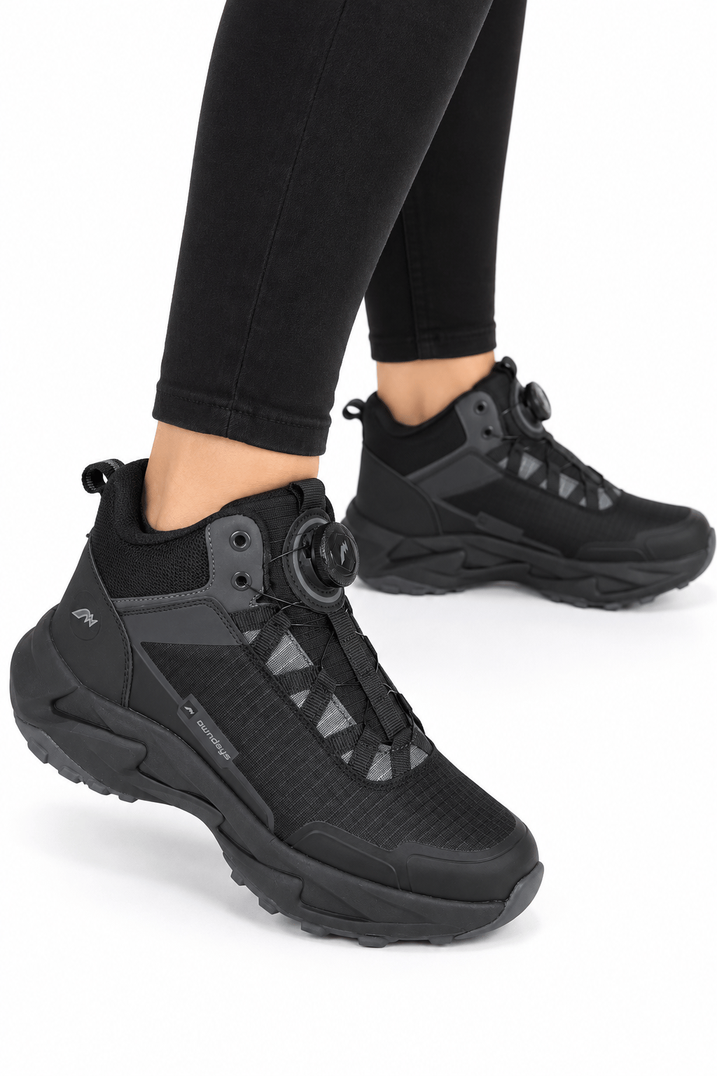 Unisex Kaydırmaz Taban Mekanizma Bağcık Detaylı  Trekking & Outdoor Bot SİYAH-FÜME