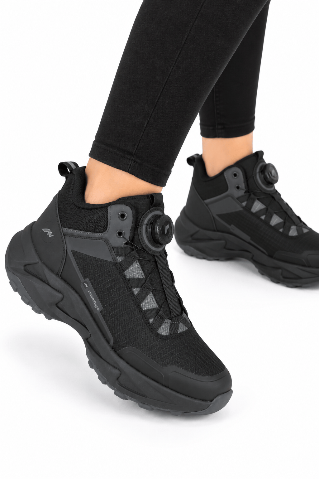 Unisex Kaydırmaz Taban Mekanizma Bağcık Detaylı  Trekking & Outdoor Bot SİYAH-FÜME