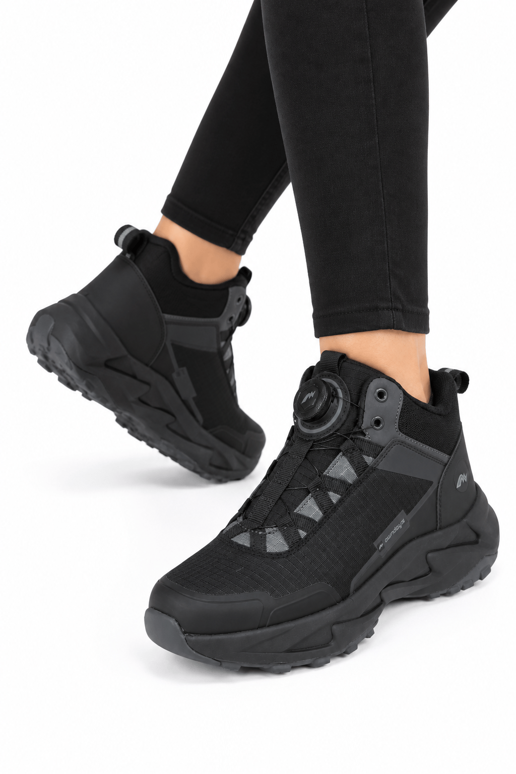Unisex Kaydırmaz Taban Mekanizma Bağcık Detaylı  Trekking & Outdoor Bot SİYAH-FÜME