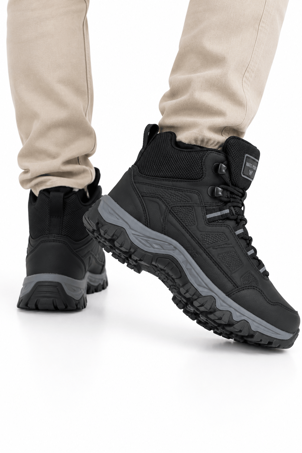 Unisex Kaydırmaz Taban Sıcak Tutan Trekking & Outdoor Bot  SİYAH-FÜME