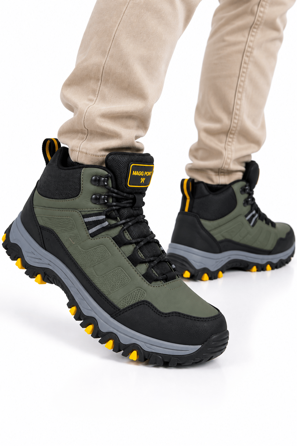Unisex Kaydırmaz Taban Sıcak Tutan Trekking & Outdoor Bot  HAKİ-SARI