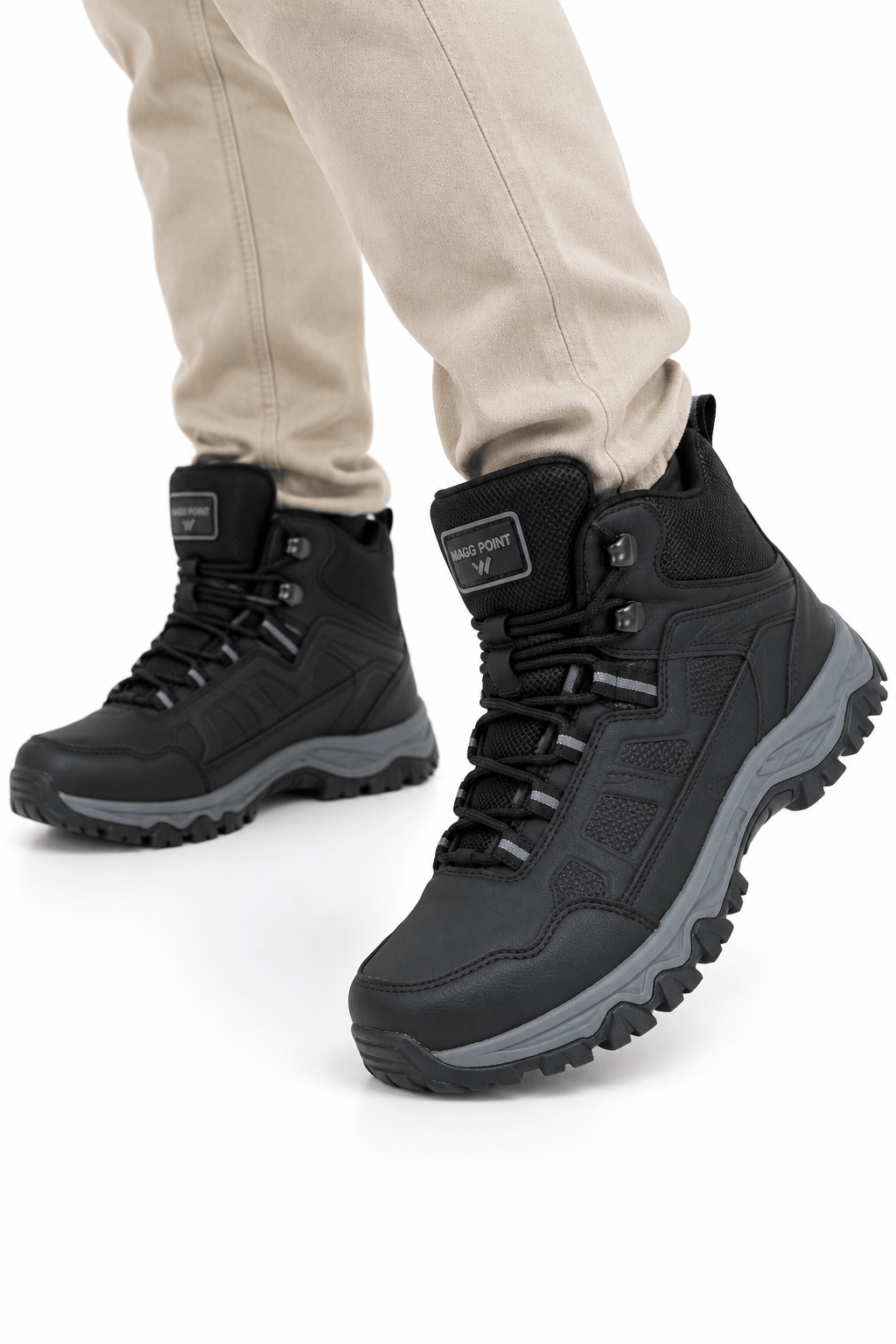 Unisex Kaydırmaz Taban Sıcak Tutan Trekking & Outdoor Bot  SİYAH-FÜME