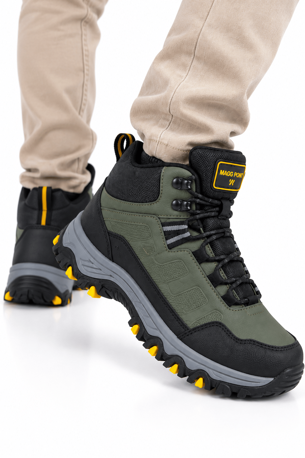 Unisex Kaydırmaz Taban Sıcak Tutan Trekking & Outdoor Bot  HAKİ-SARI