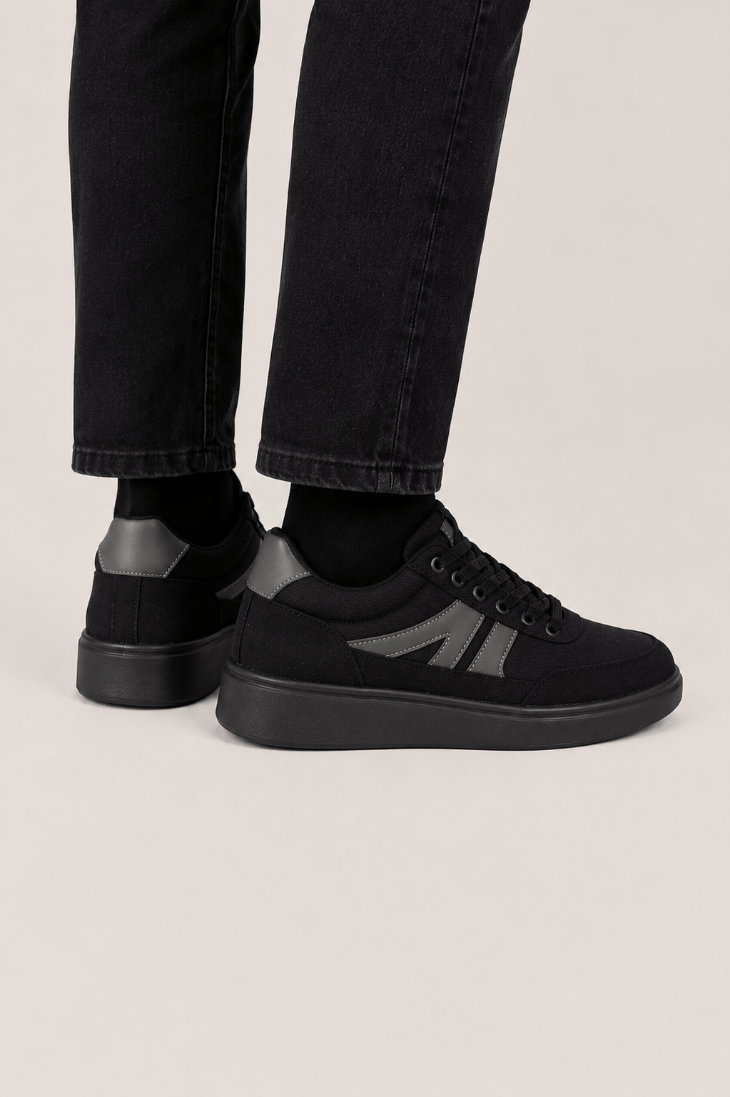 Unisex Keten Sneaker Ayakkabı SİYAH