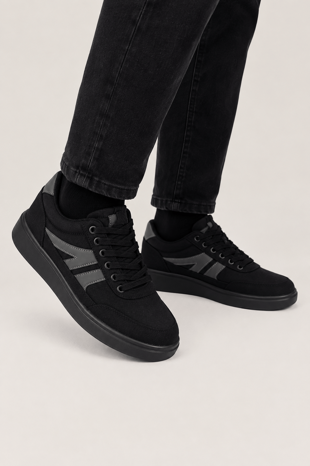 Unisex Keten Sneaker Ayakkabı SİYAH