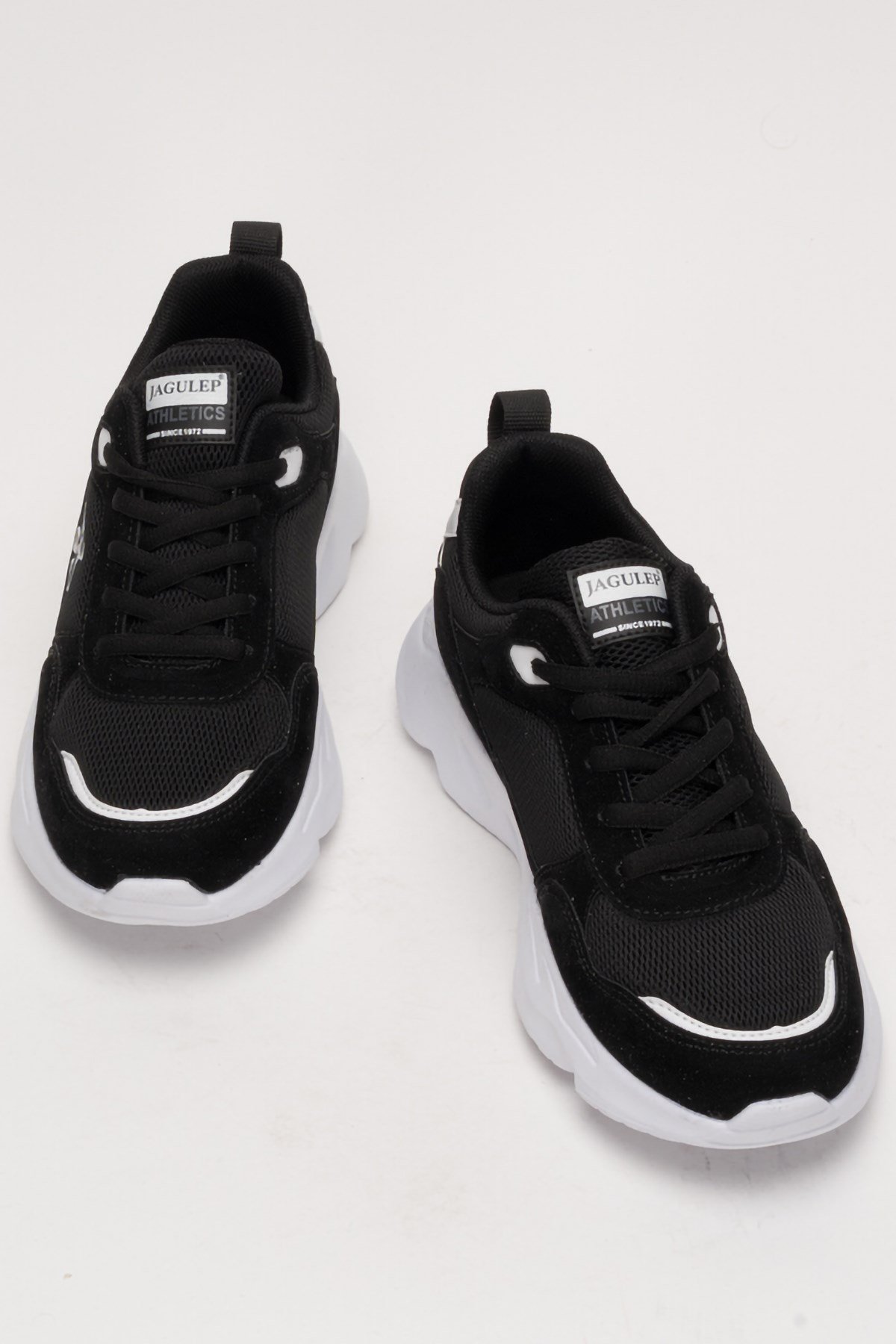 Unisex Koşu Yürüyüş Rahat Spor Ayakkabı  SİYAH - BEYAZ