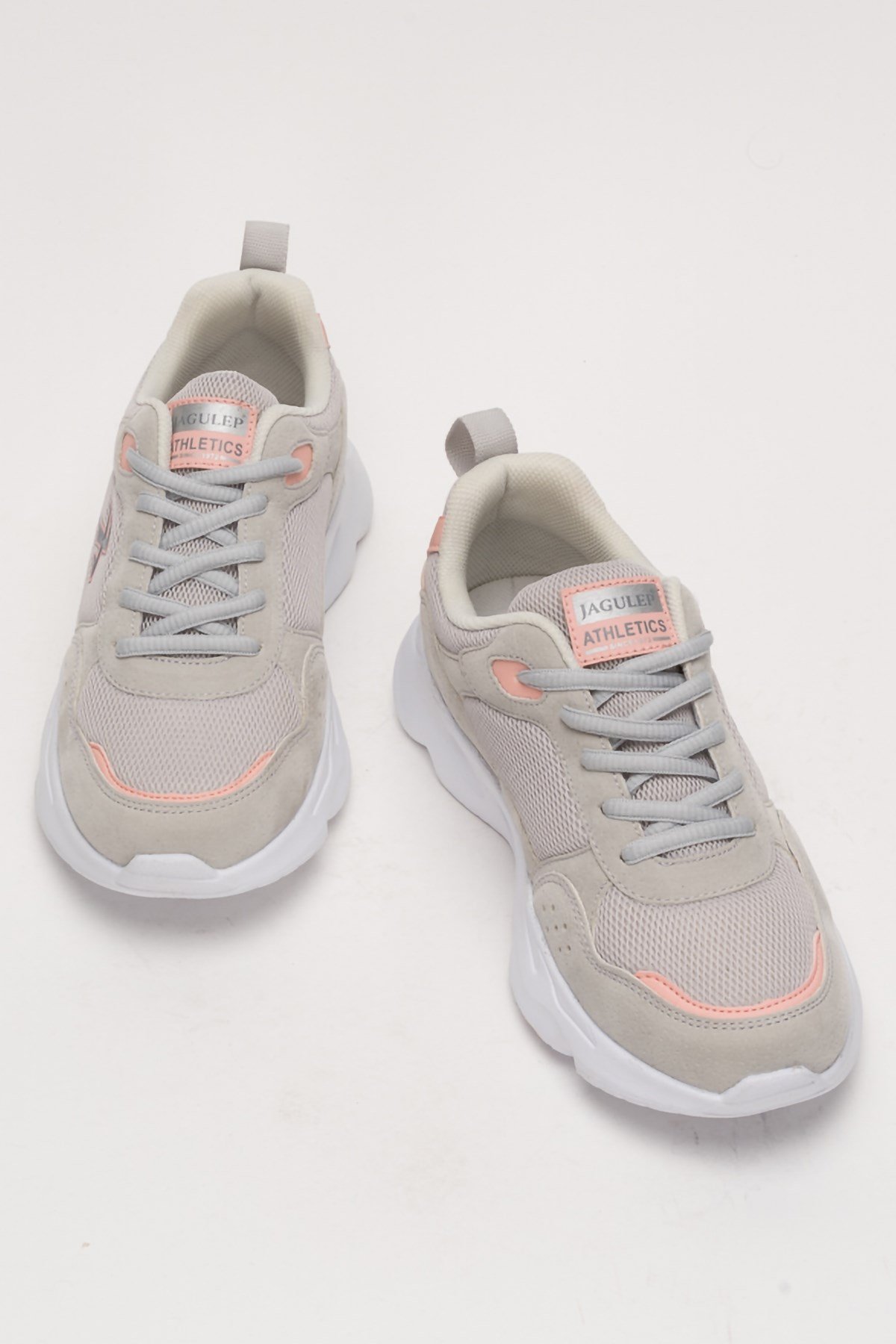 Unisex Koşu Yürüyüş Rahat Spor Ayakkabı  GRİ - PUDRA