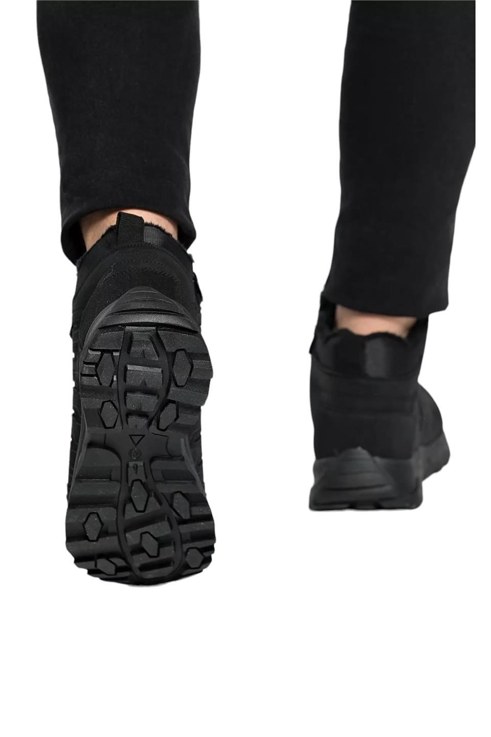 Unisex Kürklü Trekking Outdoor Bot SİYAH