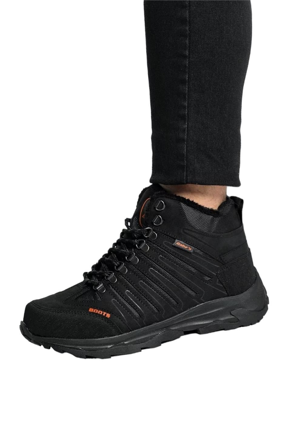 Unisex Kürklü Trekking Outdoor Bot SİYAH