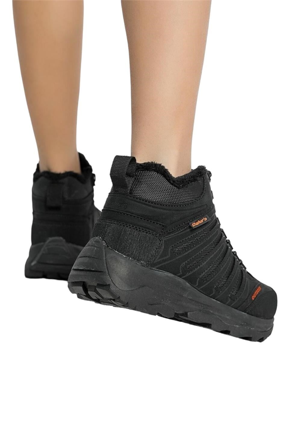 Unisex Kürklü Trekking Outdoor Bot SİYAH
