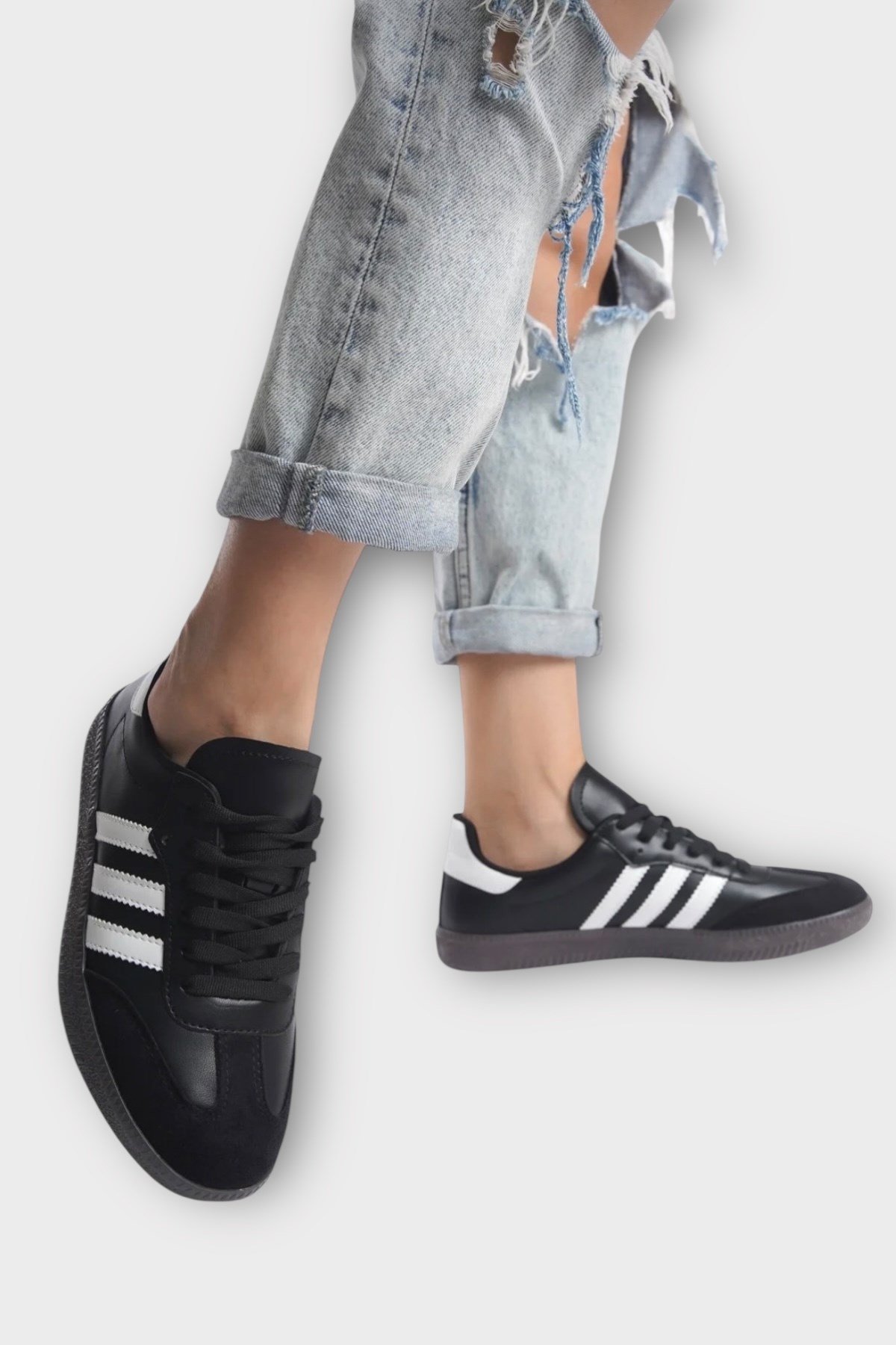 Unisex Rahat Hafif Spor Ayakkabı  SİYAH - BEYAZ