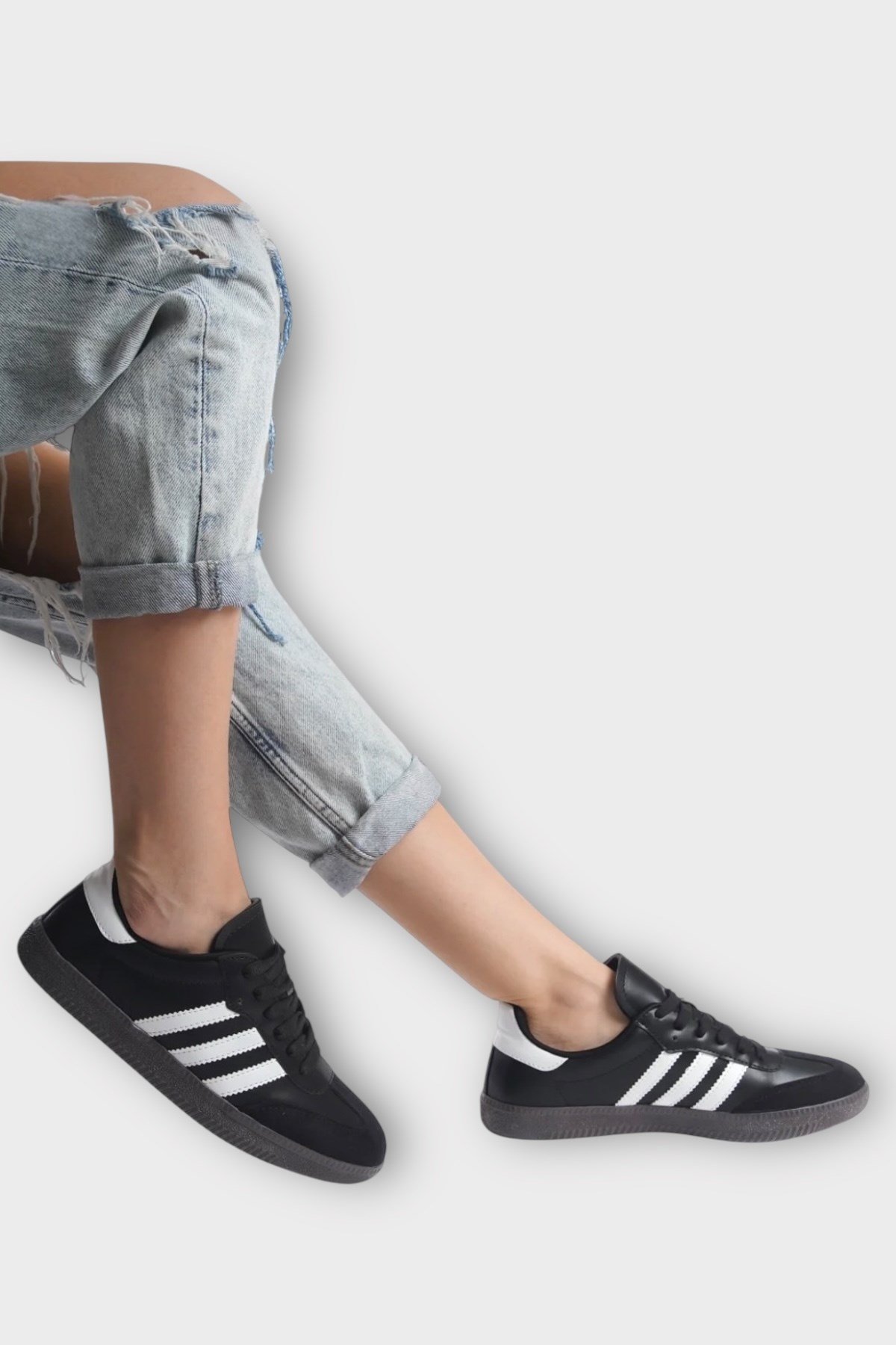 Unisex Rahat Hafif Spor Ayakkabı  SİYAH - BEYAZ