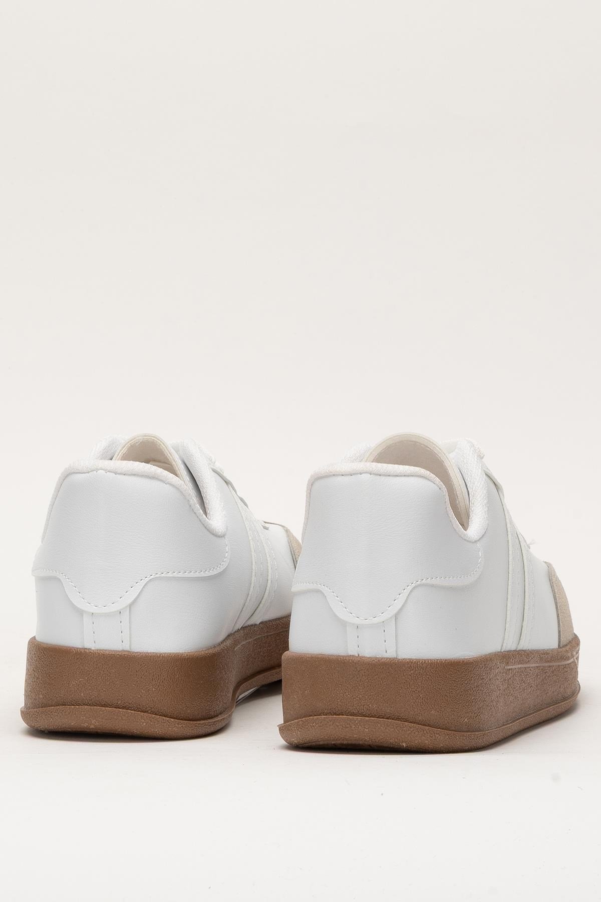 Unisex Rahat Hafif Spor Sneaker Ayakkabı  BEYAZ