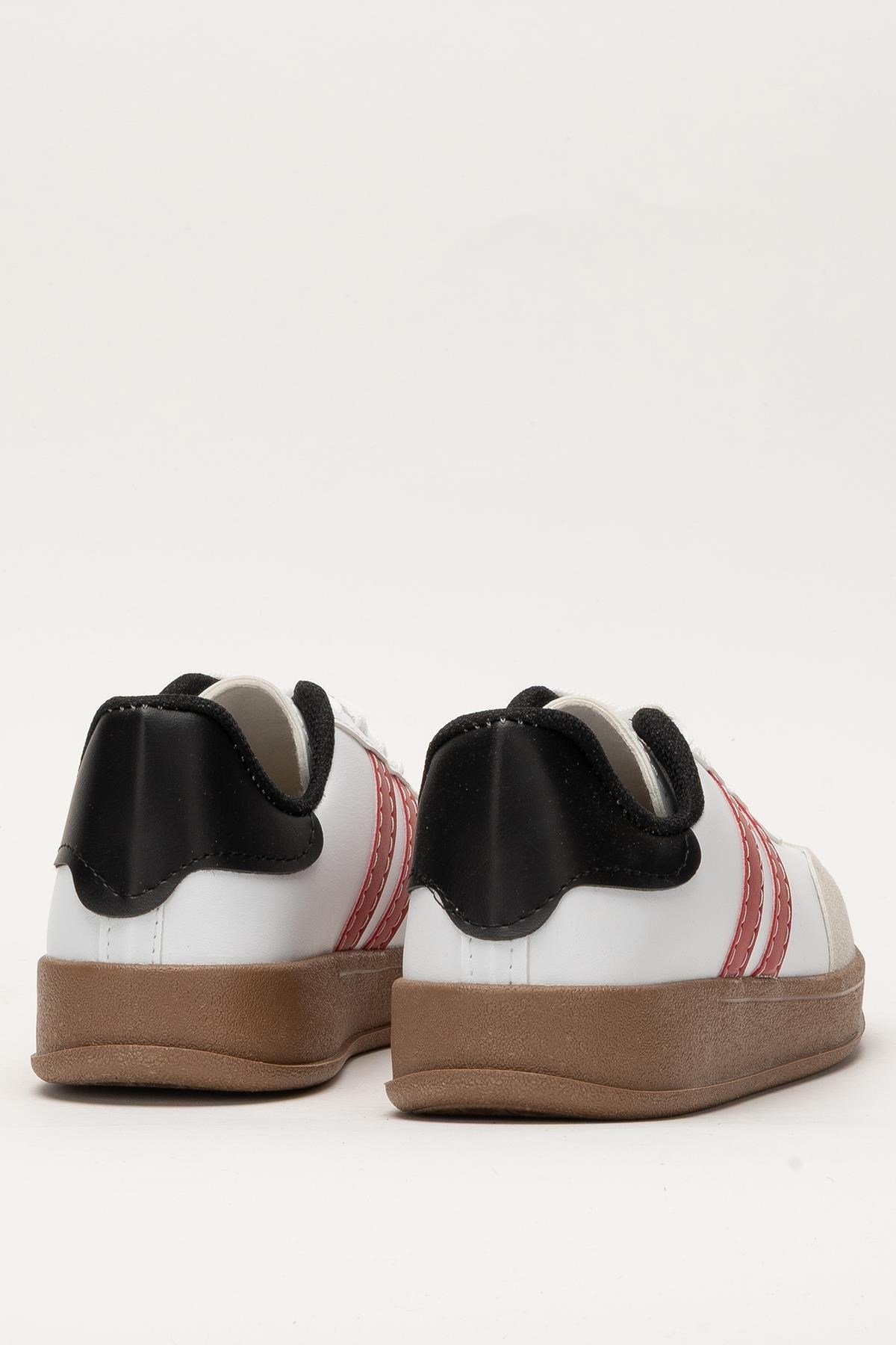 Unisex Rahat Hafif Spor Sneaker Ayakkabı  BEYAZ - KIRMIZI