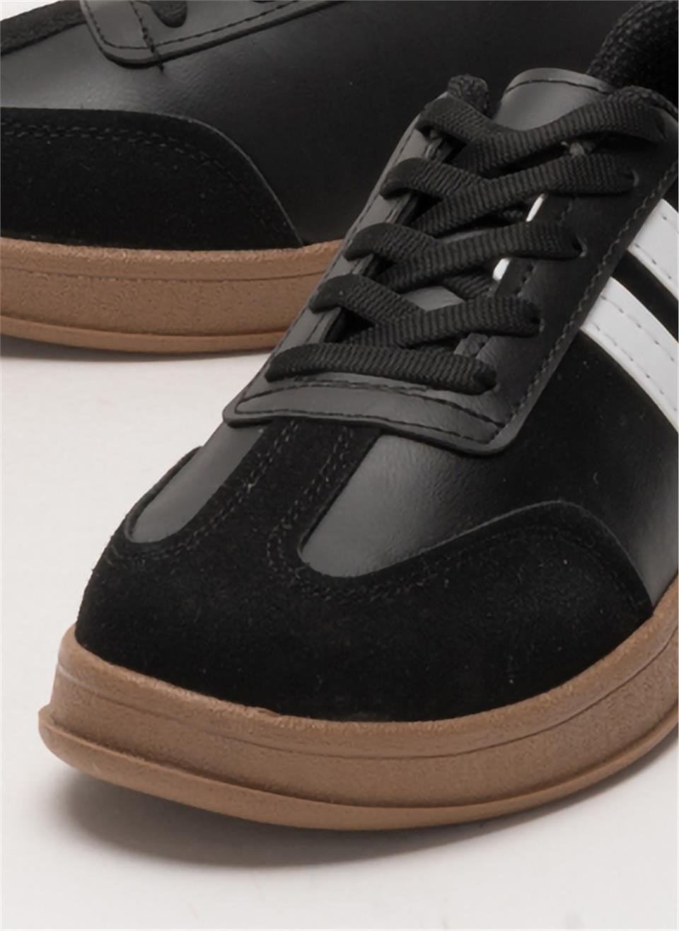 Unisex Rahat Hafif Spor Sneaker Ayakkabı  SİYAH - BEYAZ