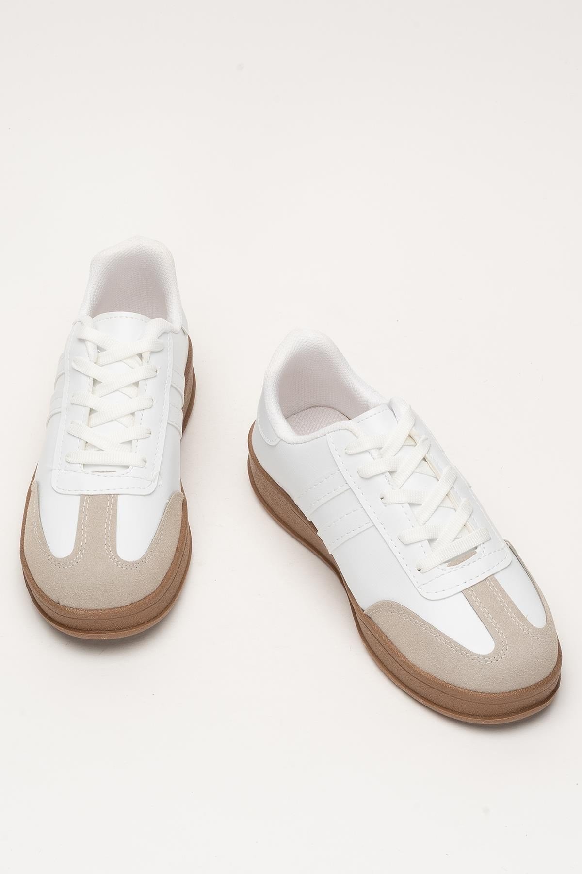 Unisex Rahat Hafif Spor Sneaker Ayakkabı  BEYAZ