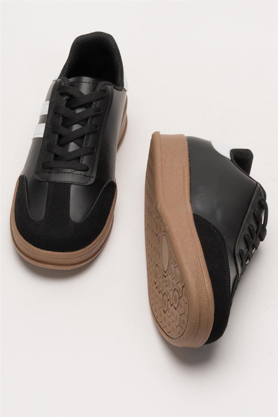Unisex Rahat Hafif Spor Sneaker Ayakkabı  SİYAH - BEYAZ